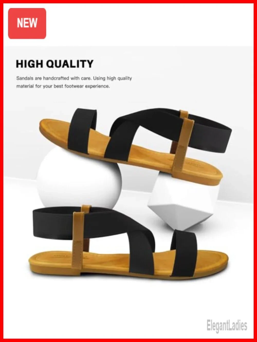 Elastic Crisscross Flat Sandals - Slip On Gladiator Sandals